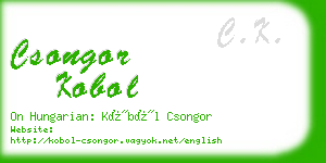 csongor kobol business card