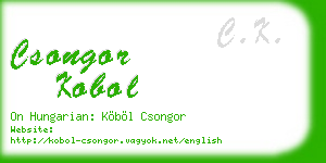 csongor kobol business card